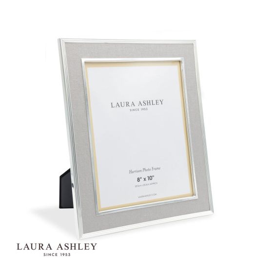 där lighting Laura Ashley Harrison Photo Frame Pale Charcoal Grey Linen 8x10 Inch