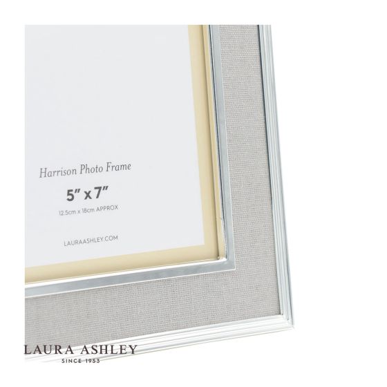 Där Lighting Laura Ashley Harrison Photo Frame Pale Charcoal Linen 5x7 Inch