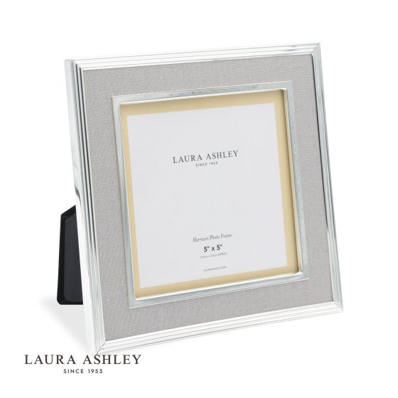 där lighting Laura Ashley Harrison Photo Frame Pale Charcoal Linen 5x5 Inch