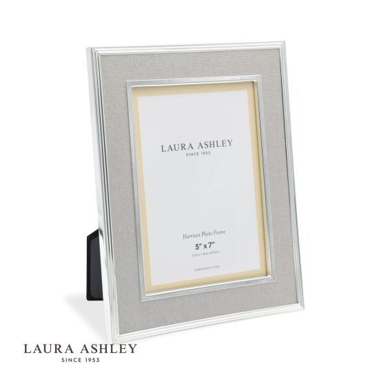 där lighting Laura Ashley Harrison Photo Frame Pale Charcoal Linen 5x7 Inch