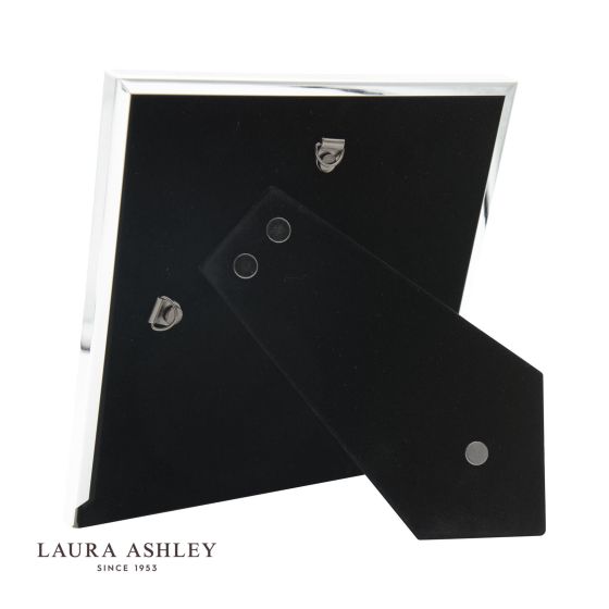 Där Lighting Laura Ashley Harrison Photo Frame Polished Silver Linen 5x5 Inch