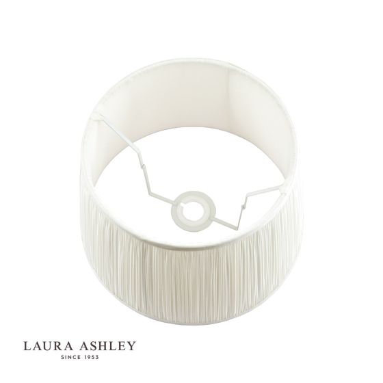 Där Lighting Laura Ashley Hemsley Pleated Silk Empire Drum Shade Cream 30cm/12 Inch