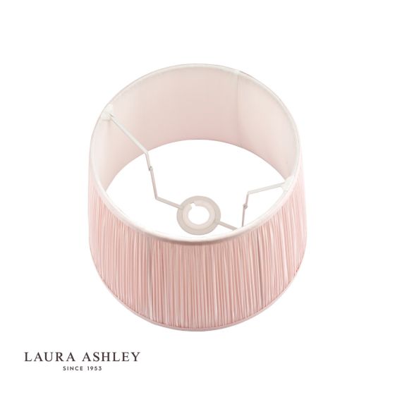Där Lighting Laura Ashley Hemsley Pleated Silk Empire Drum Shade Pink 20cm/8 Inch