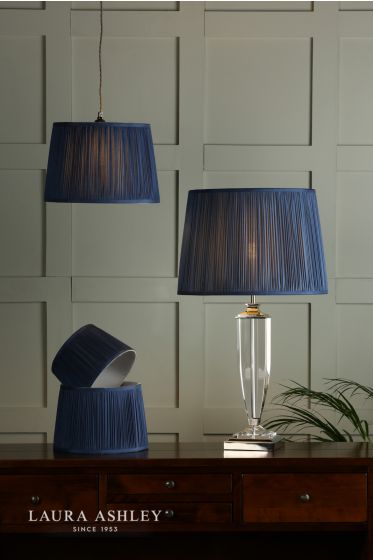 Där Lighting Laura Ashley Hemsley Silk Shade Blue 40.5cm/16 Inch