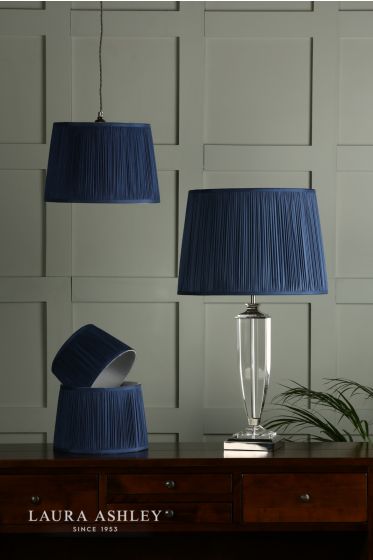 Där Lighting Laura Ashley Hemsley Silk Shade Blue 40.5cm/16 Inch