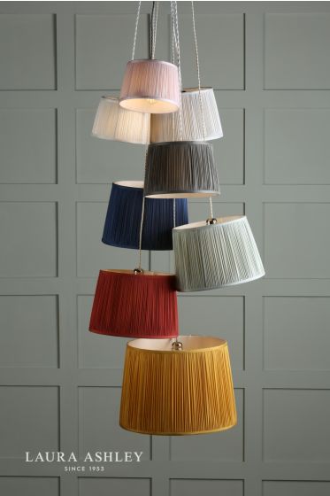 Där Lighting Laura Ashley Hemsley Silk Shade Blue 40.5cm/16 Inch