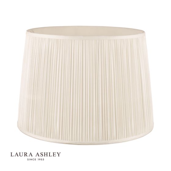 där lighting Laura Ashley Hemsley Silk Shade Cream 40.5cm/16 inch