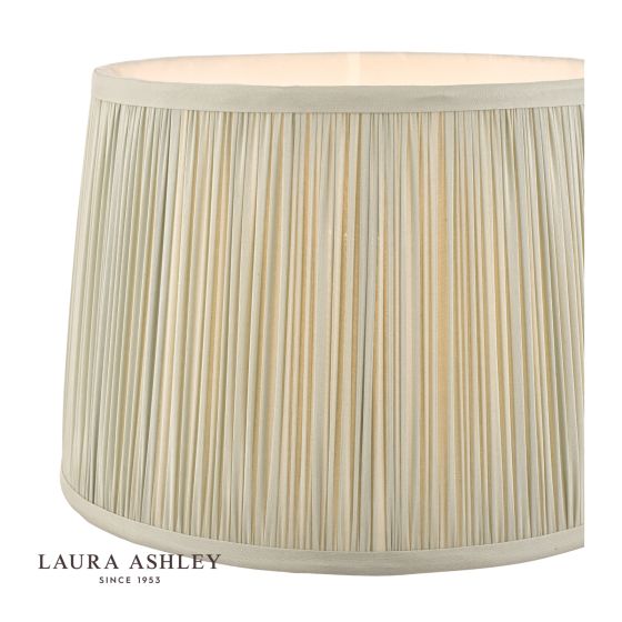 Där Lighting Laura Ashley Hemsley Silk Shade Sage 25.5cm/10 Inch