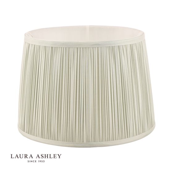 där lighting Laura Ashley Hemsley Silk Shade Sage 25.5cm/10 inch
