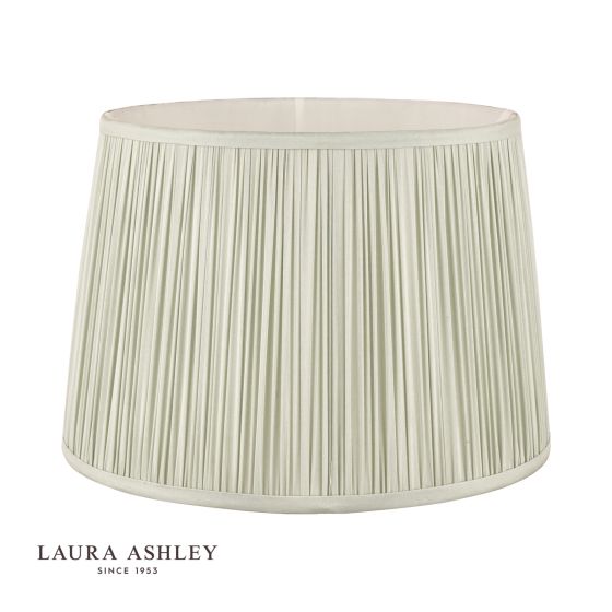 där lighting Laura Ashley Hemsley Silk Shade Sage 30.5cm/12 inch