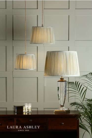 Där Lighting Laura Ashley Hemsley Silk Shade Sage 40.5cm/16 Inch