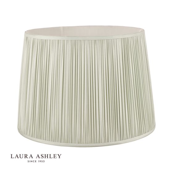 där lighting Laura Ashley Hemsley Silk Shade Sage 40.5cm/16 inch
