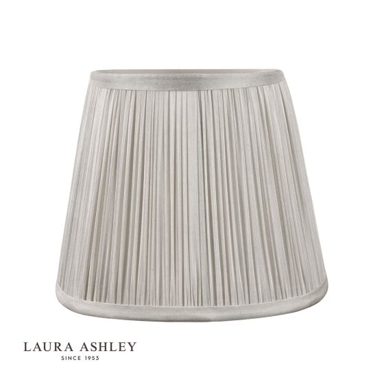 där lighting Laura Ashley Hemsley Silk Shade Silver 14cm/5 inch