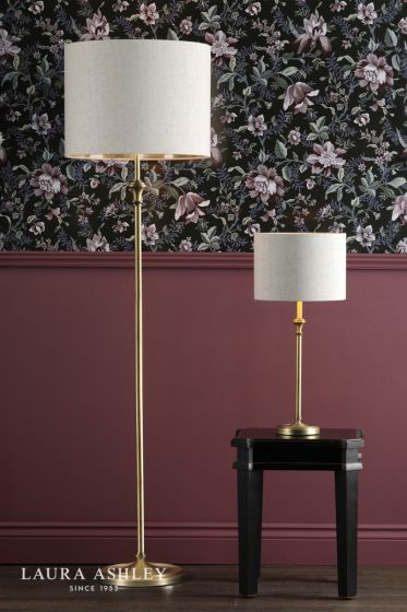 Där Lighting Laura Ashley Highgrove Table Lamp Matt Antique Brass With Shade
