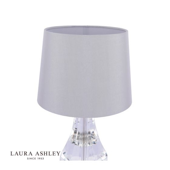 Där Lighting Laura Ashley Humby Touch Table Lamp Crystal & Polished Nickel With Shade