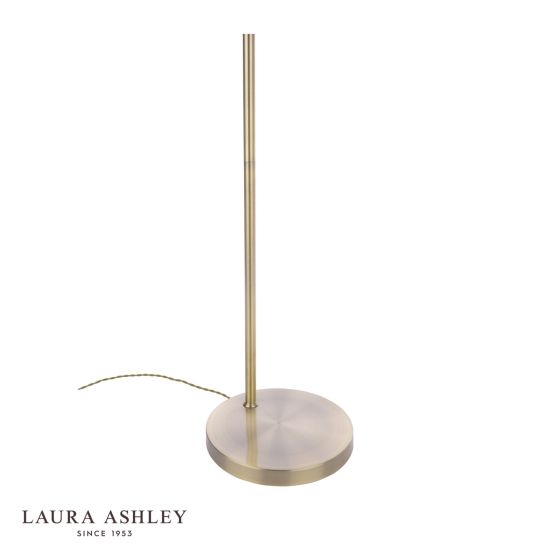 Där Lighting Laura Ashley Isaac Floor Lamp Antique Brass And Glass