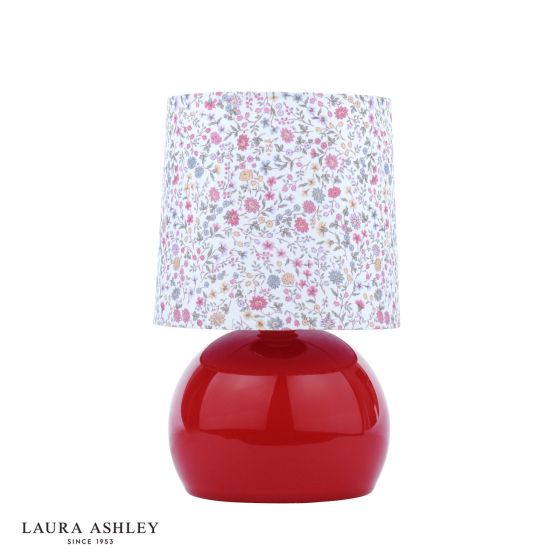 Där Lighting Laura Ashley Knowlton Table Lamp Pink Crackle Glaze With Shade