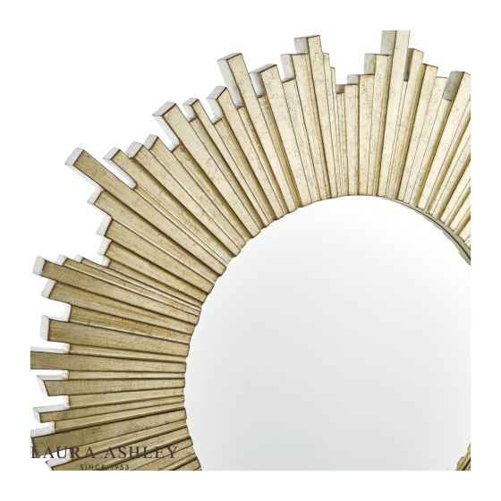 Där Lighting Laura Ashley Lovell Round Mirror Champagne 99cm