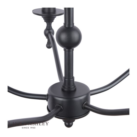 Där Lighting Laura Ashley Ludchurch 5 Light Chandelier Industrial Black Fitting Only