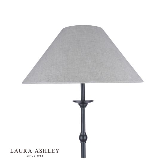 Där Lighting Laura Ashley Ludchurch Floor Lamp Industrial Black With Shade