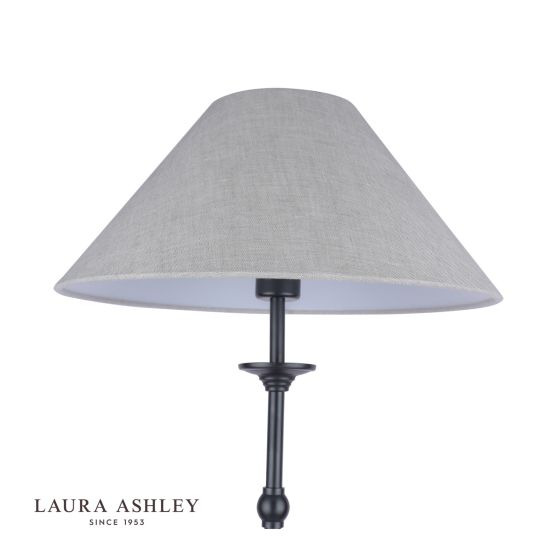 Där Lighting Laura Ashley Ludchurch Floor Lamp Industrial Black With Shade