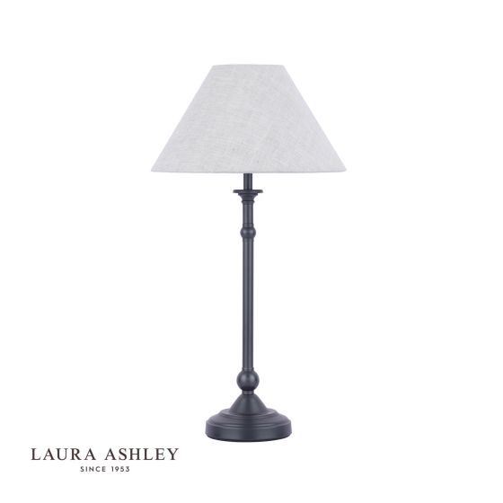 Där Lighting Laura Ashley Ludchurch Table Lamp Industrial Black With Shade
