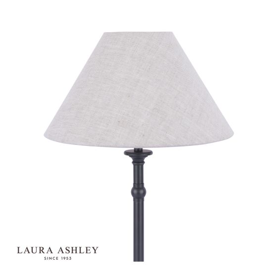 Där Lighting Laura Ashley Ludchurch Table Lamp Industrial Black With Shade