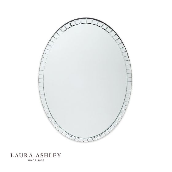 där lighting Laura Ashley Marcella Oval Mirror 80 x 53cm