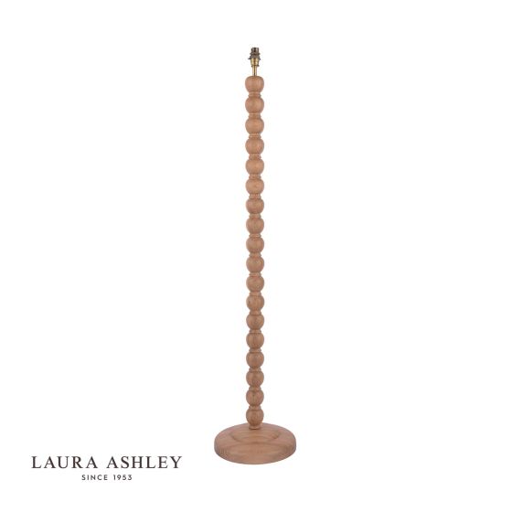 där lighting Laura Ashley Maria Floor Lamp Wood & Antique Brass Base Only