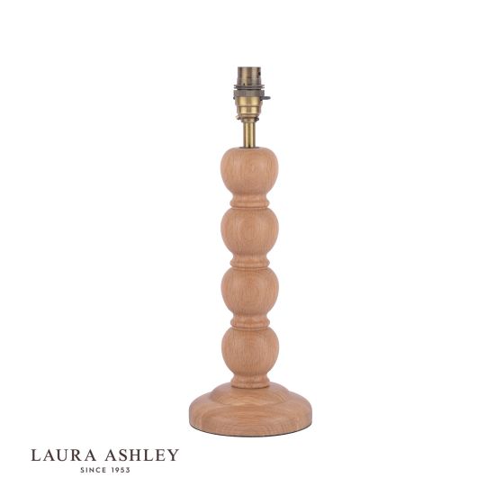 där lighting Laura Ashley Maria Table Lamp Wood & Antique Brass Base Only