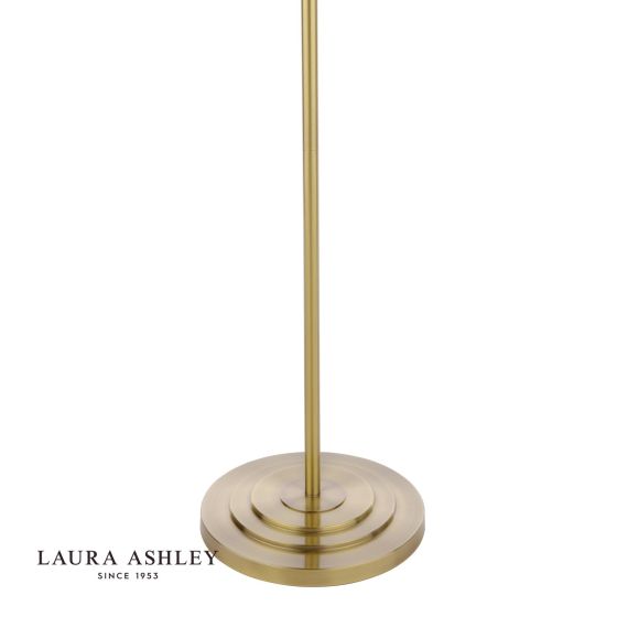 Där Lighting Laura Ashley Marlowe Floor Lamp Antique Brass With Shade