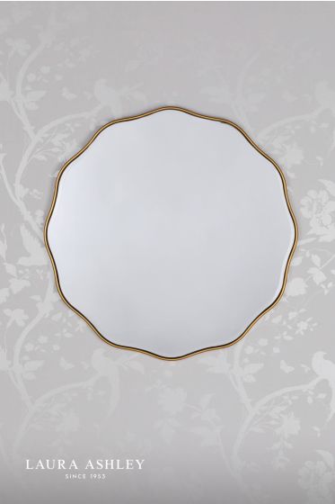 Där Lighting Laura Ashley Medora Mirror Matt Gold 60cm
