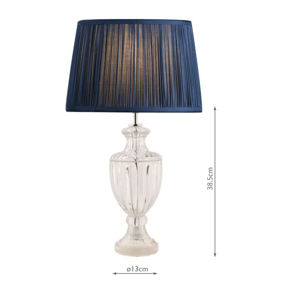 Där Lighting Laura Ashley Meredith Small Table Lamp Cut Glass Crystal Base Only