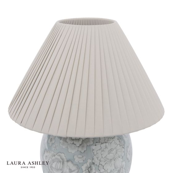 Där Lighting Laura Ashley Montford Table Lamp Blue Ceramic With Shade