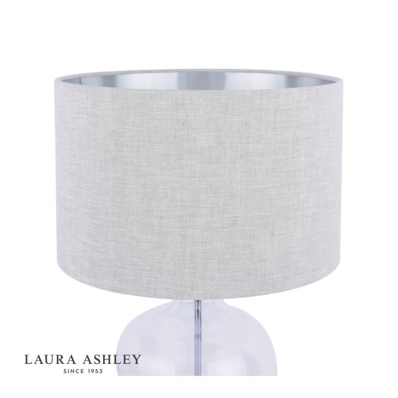 Där Lighting Laura Ashley Ockley Touch Table Lamp Polished Chrome & Glass With Shade