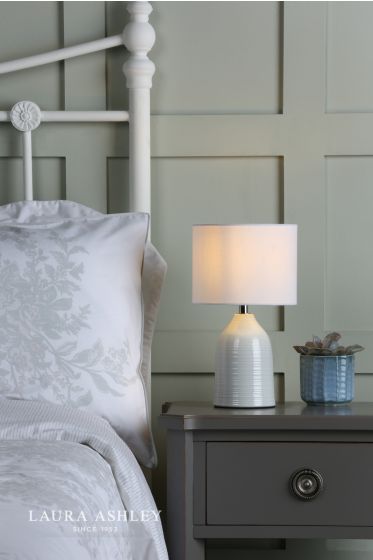 Där Lighting Laura Ashley Penny Twin Pack Table Lamp Cream With Shade