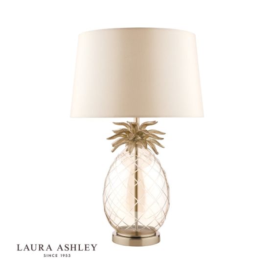 Där Lighting Laura Ashley Pineapple Large Table Lamp Champagne Cut Glass With Shade