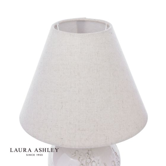 Där Lighting Laura Ashley Pussywillow Table Lamp Cream Ceramic And Polished Chrome With Shade (Twin Pack)