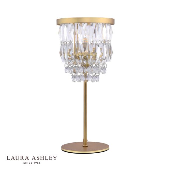 Där Lighting Laura Ashley Rhosill Table Lamp Crystal And Antique Brass