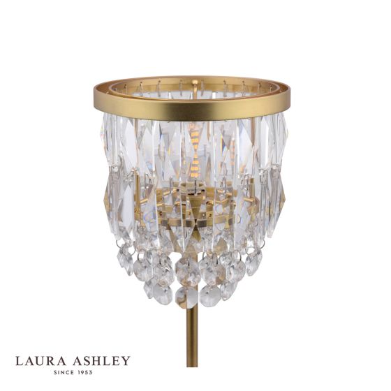 Där Lighting Laura Ashley Rhosill Table Lamp Crystal And Antique Brass
