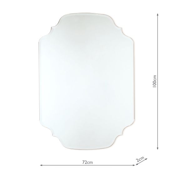 Där Lighting Laura Ashley Rochelle Rectangle Mirror 72 X 100cm