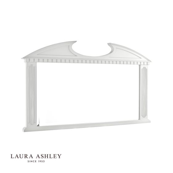 där lighting Laura Ashley Rossett Over Mantle Mirror Grey 70 x 120cm
