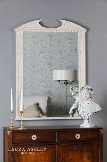 Där Lighting Laura Ashley Rossett Rectangle Mirror Grey 120 X 90cm