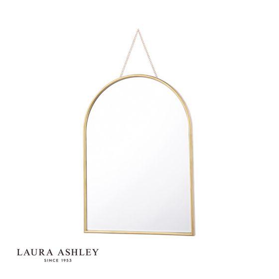 där lighting Laura Ashley Roughton Mirror Polished Brass 40 X 29cm