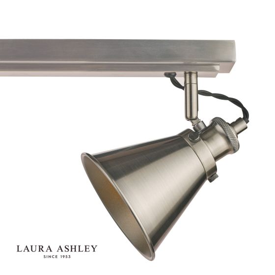 Där Lighting Laura Ashley Rufus 3 Light Bar Spotlight Industrial Nickel