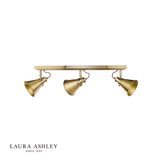 Där Lighting Laura Ashley Rufus 3lt Bar Spotlight Antique Brass