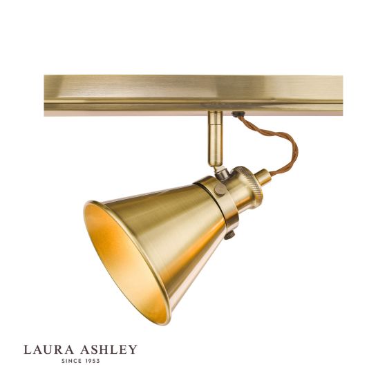 Där Lighting Laura Ashley Rufus 3lt Bar Spotlight Antique Brass
