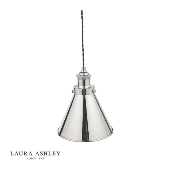Där Lighting Laura Ashley Rufus Pendant Polished Chrome