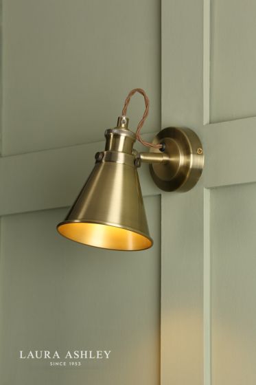 Där Lighting Laura Ashley Rufus Single Spotlight Antique Brass