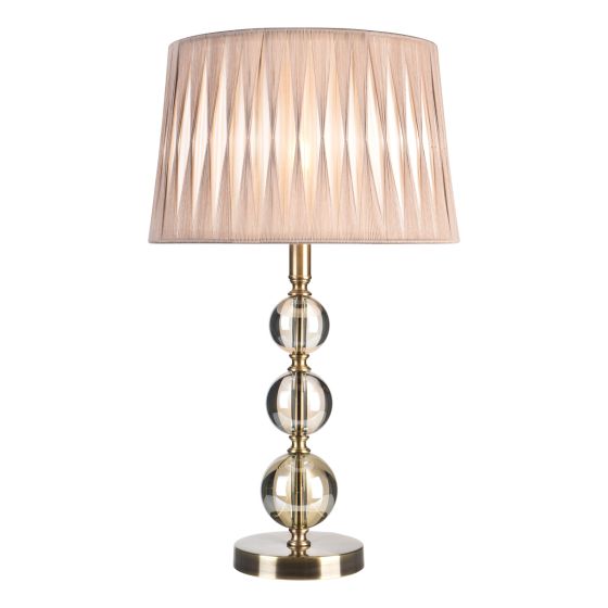 där lighting Laura Ashley Selby Grande Table Lamp Amber Glass and Antique Brass Base Only